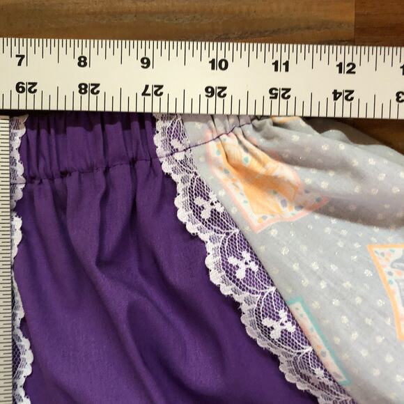 Vintage Pitchfork Square Dance Outfit Purple Ruffle Full Circle Rockabilly - Picture 7 of 10
